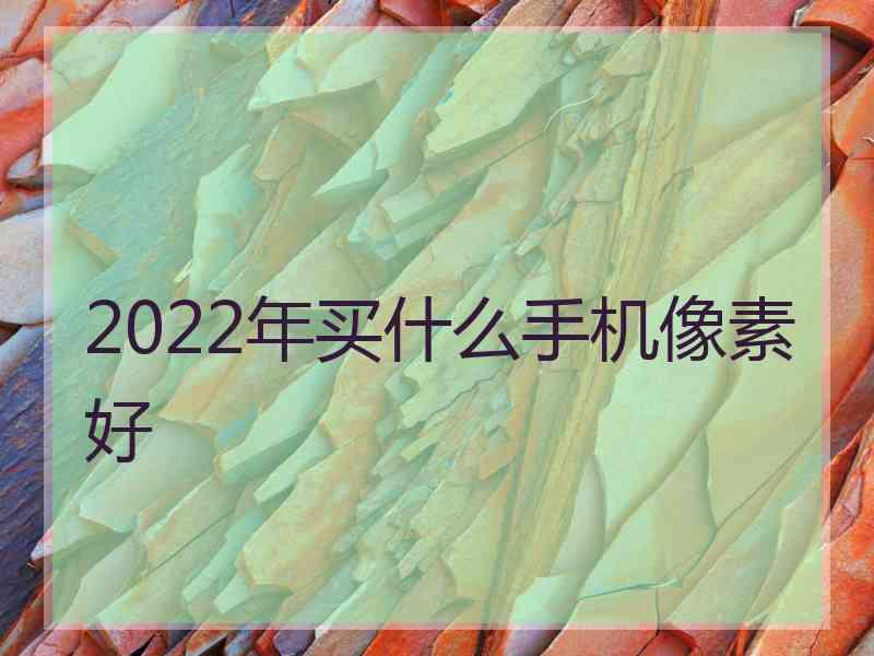 2022年买什么手机像素好