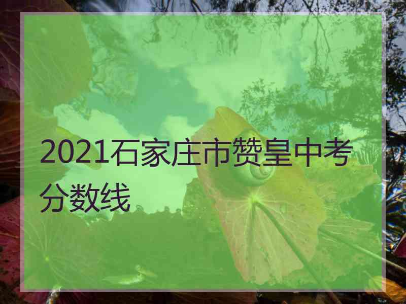 2021石家庄市赞皇中考分数线