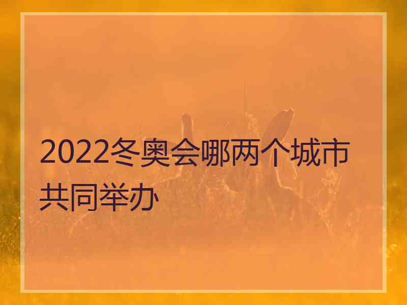 2022冬奥会哪两个城市共同举办