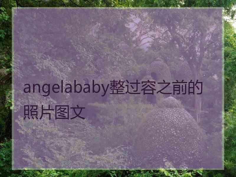 angelababy整过容之前的照片图文