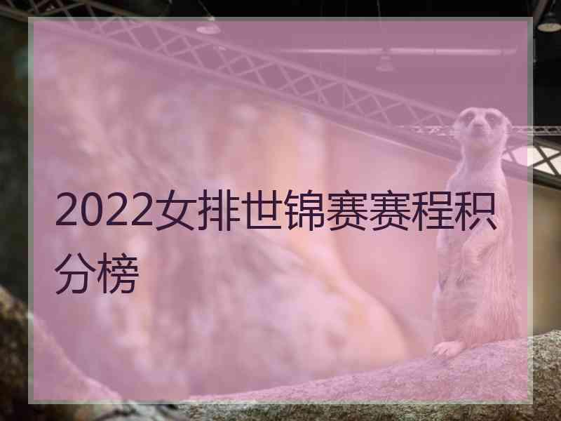 2022女排世锦赛赛程积分榜