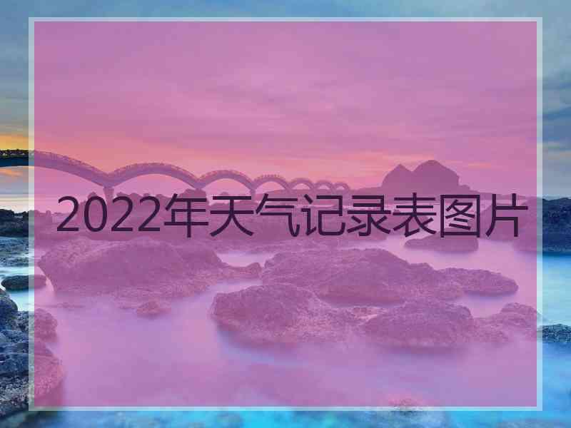 2022年天气记录表图片