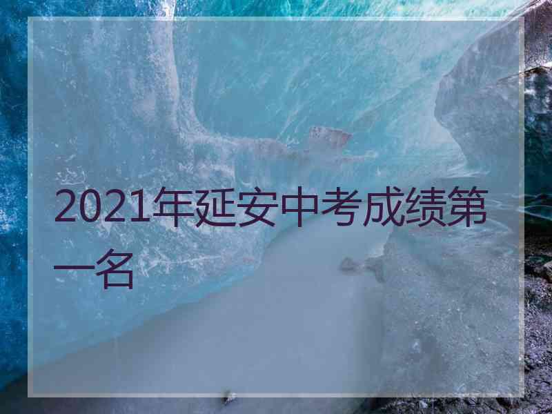 2021年延安中考成绩第一名