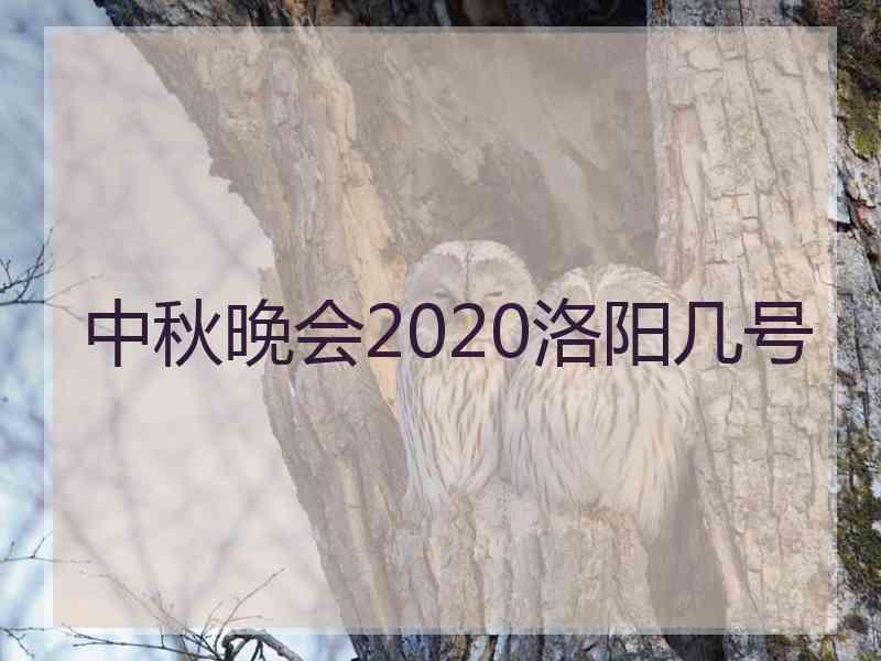 中秋晚会2020洛阳几号