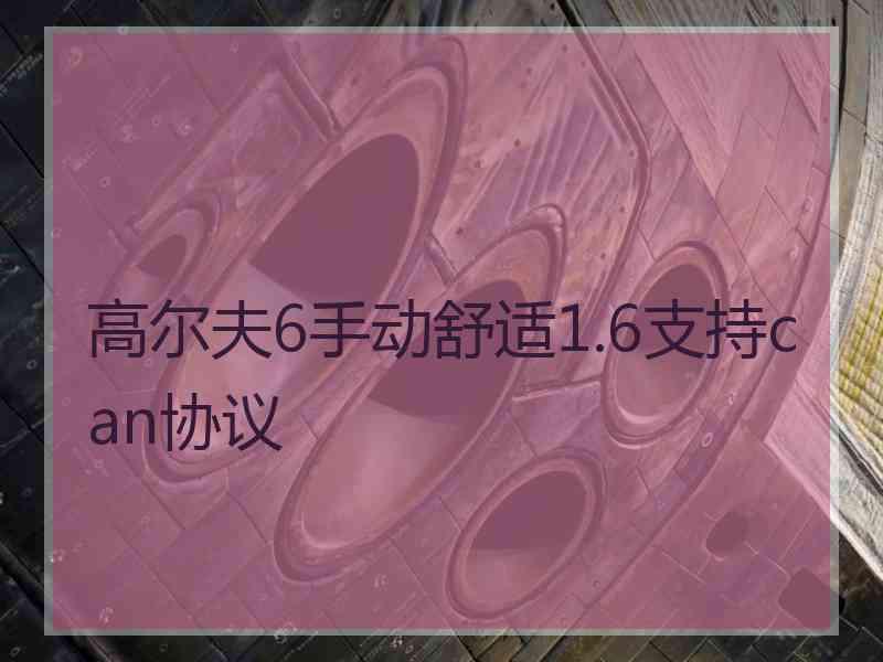 高尔夫6手动舒适1.6支持can协议