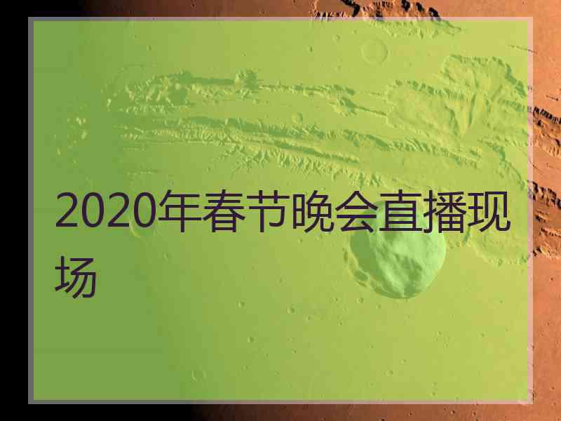 2020年春节晚会直播现场