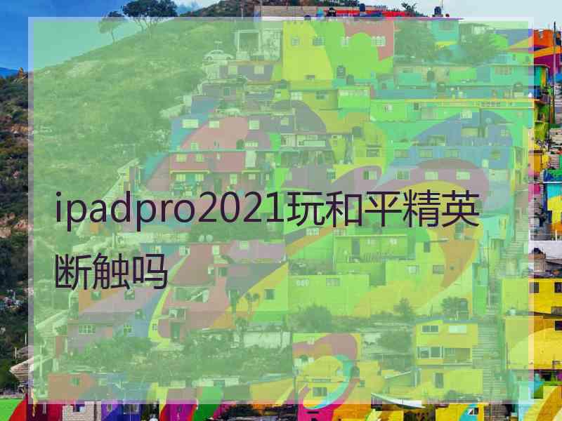 ipadpro2021玩和平精英断触吗