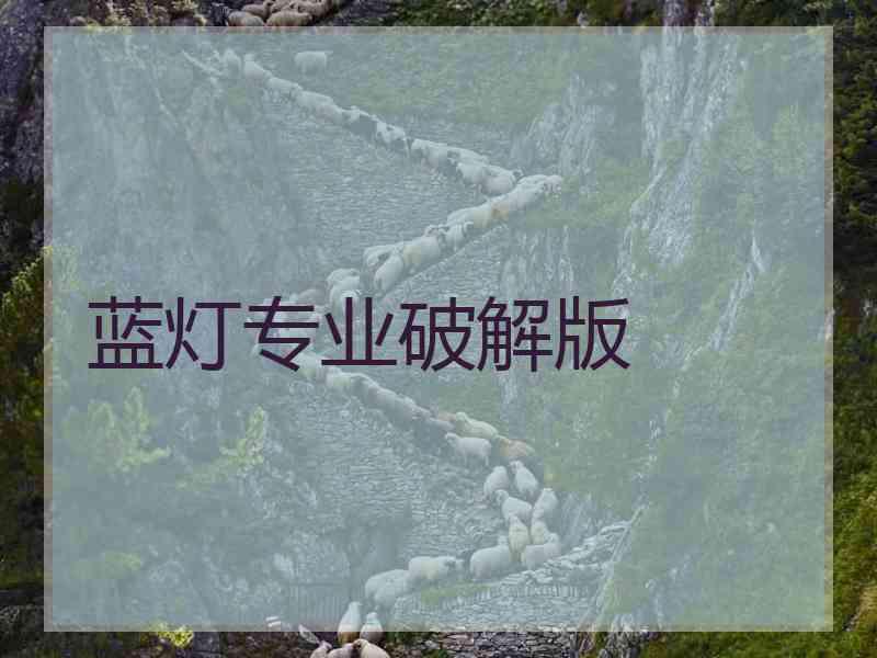 蓝灯专业破解版