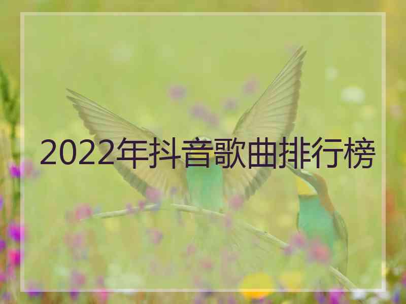 2022年抖音歌曲排行榜