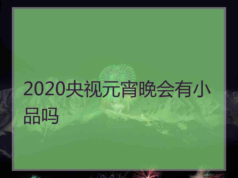 2020央视元宵晚会有小品吗