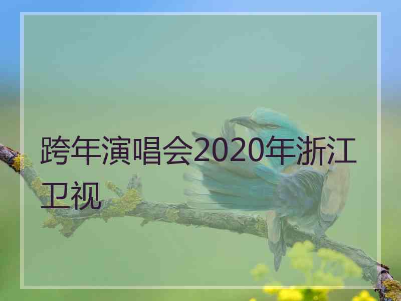 跨年演唱会2020年浙江卫视