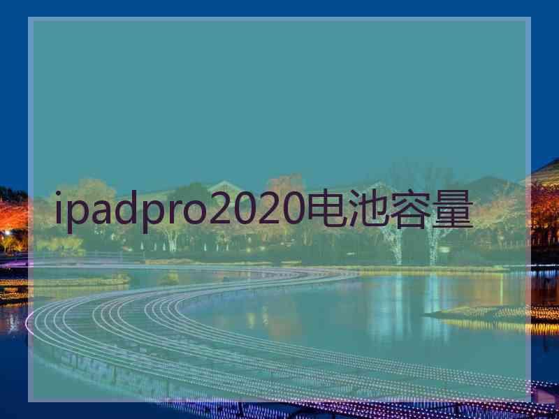 ipadpro2020电池容量