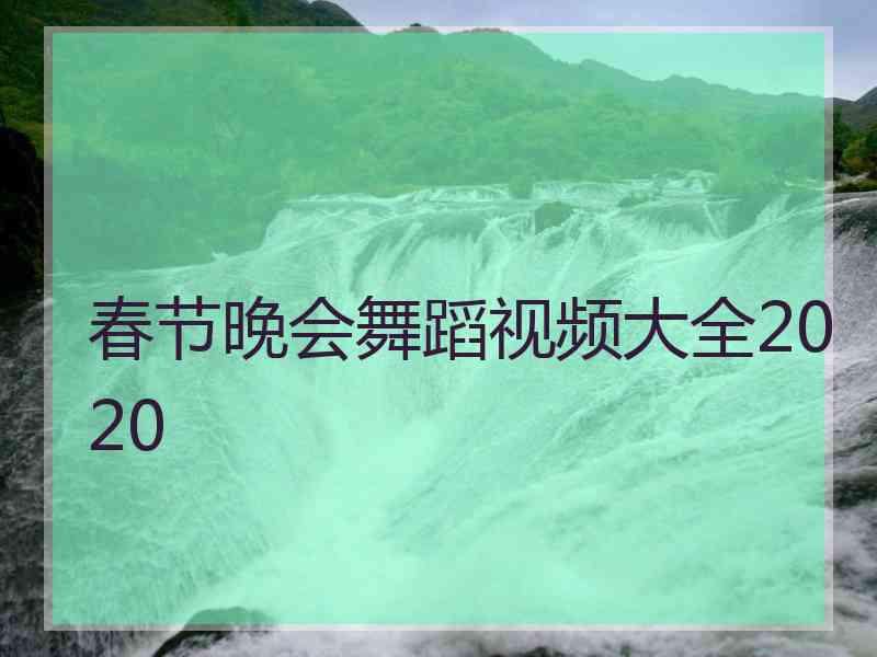 春节晚会舞蹈视频大全2020