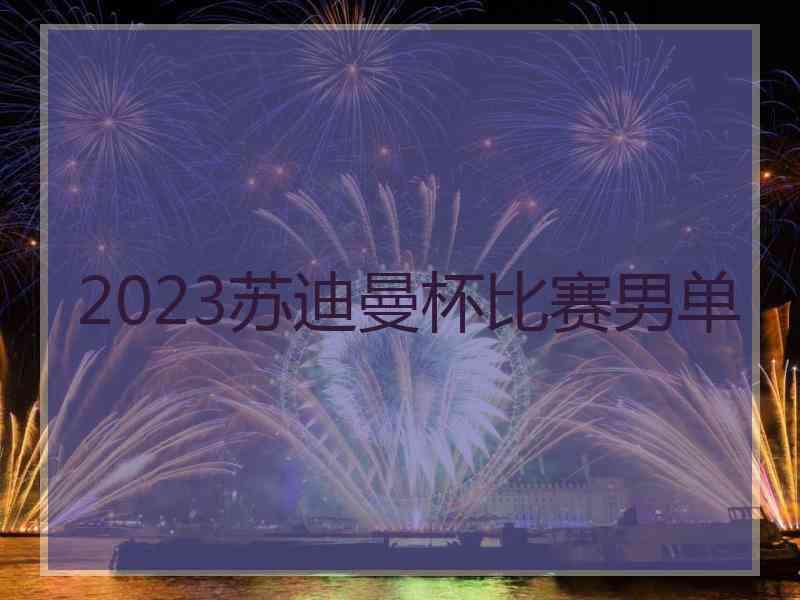 2023苏迪曼杯比赛男单