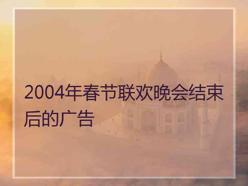 2004年春节联欢晚会结束后的广告