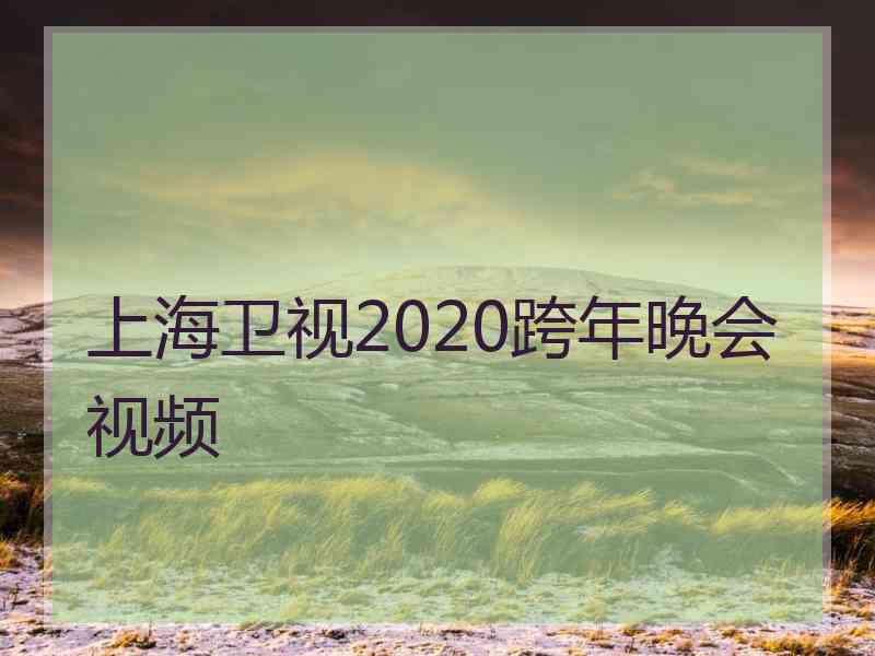 上海卫视2020跨年晚会视频