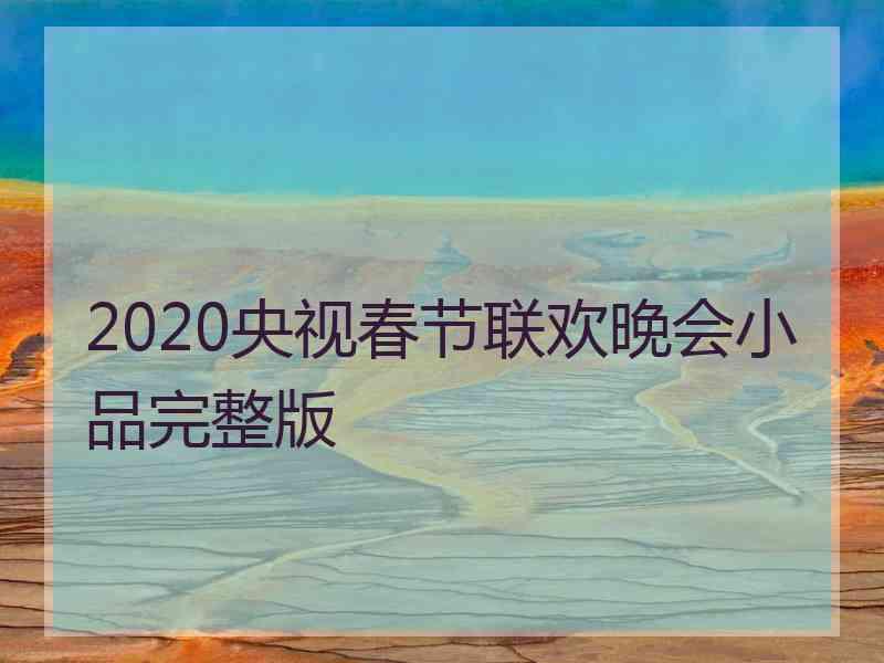 2020央视春节联欢晚会小品完整版