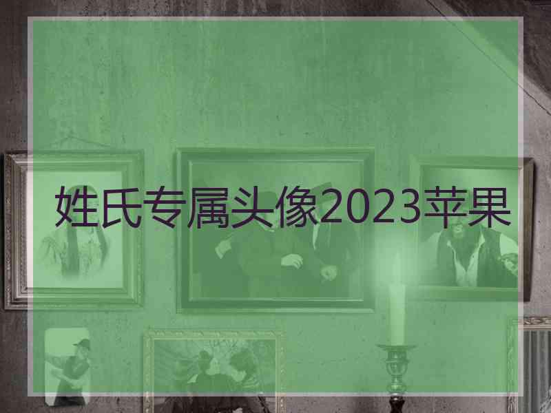 姓氏专属头像2023苹果