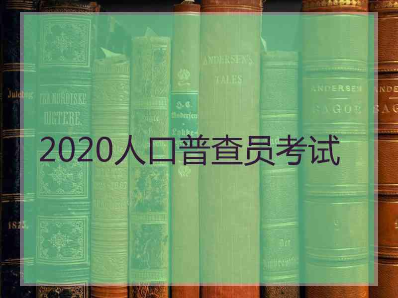 2020人口普查员考试