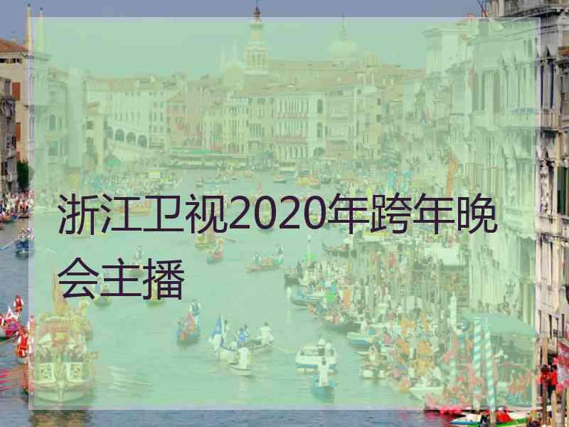 浙江卫视2020年跨年晚会主播