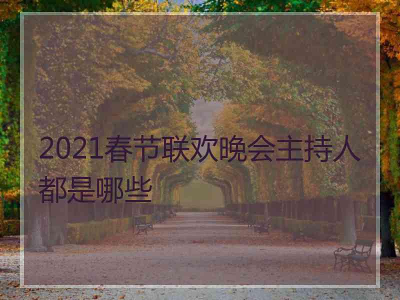 2021春节联欢晚会主持人都是哪些