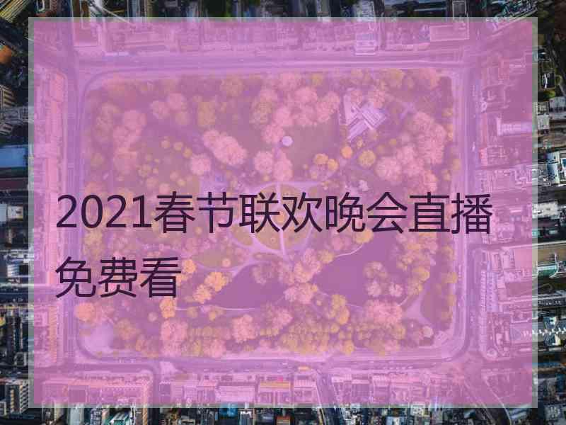 2021春节联欢晚会直播免费看