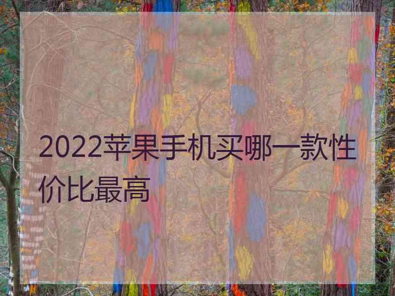 2022苹果手机买哪一款性价比最高