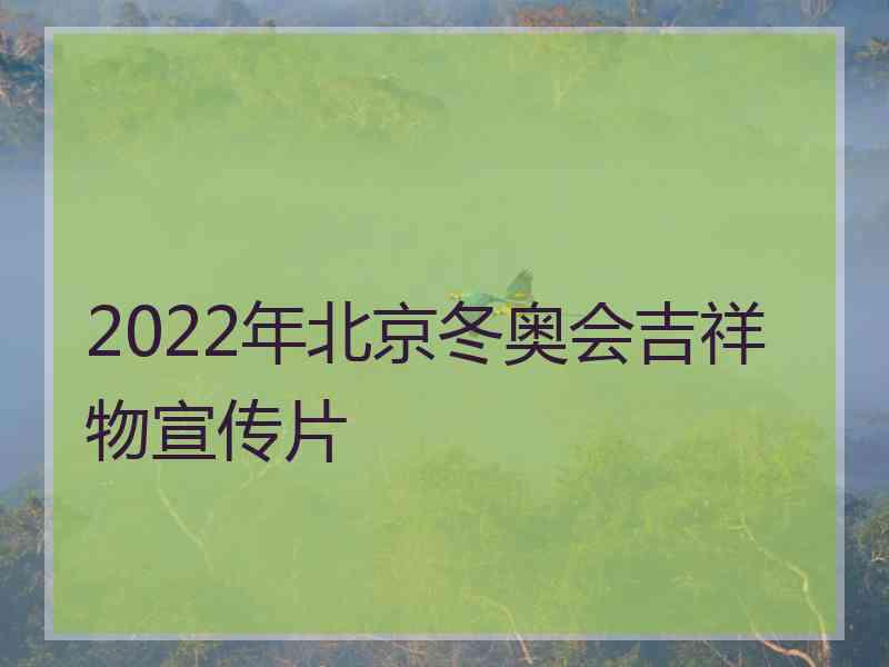 2022年北京冬奥会吉祥物宣传片