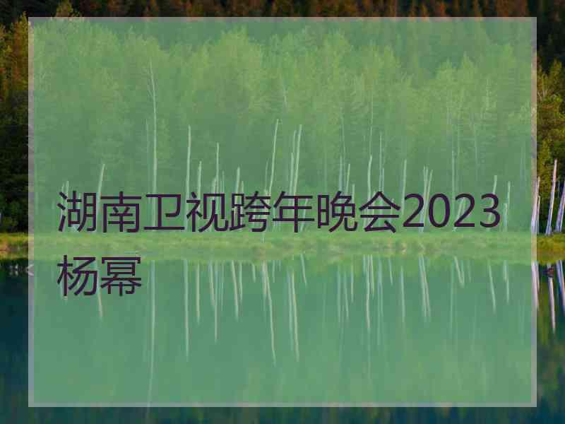 湖南卫视跨年晚会2023杨幂