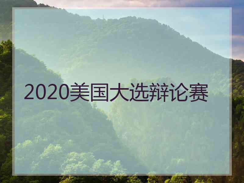 2020美国大选辩论赛