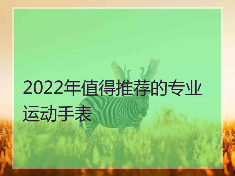 2022年值得推荐的专业运动手表