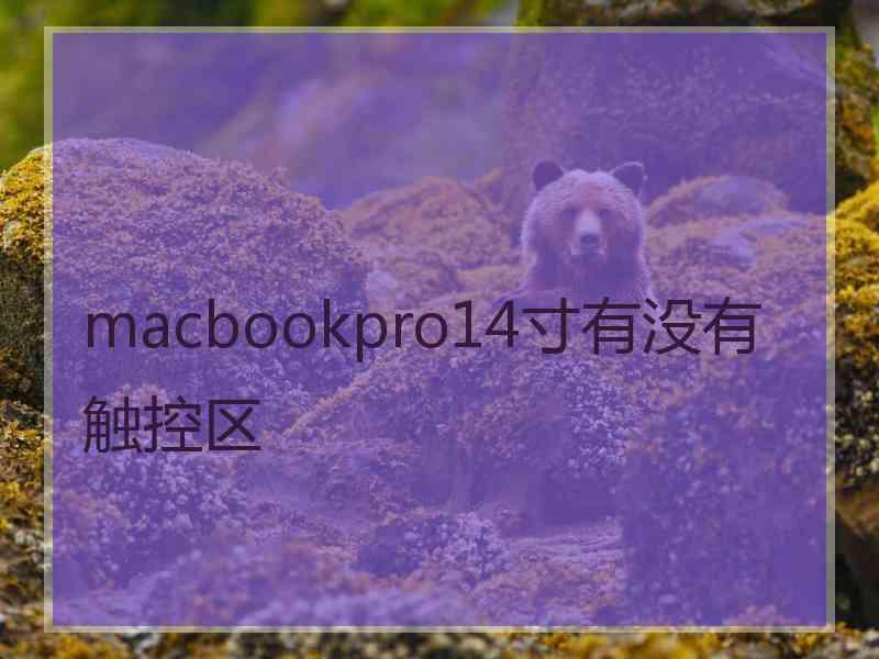 macbookpro14寸有没有触控区