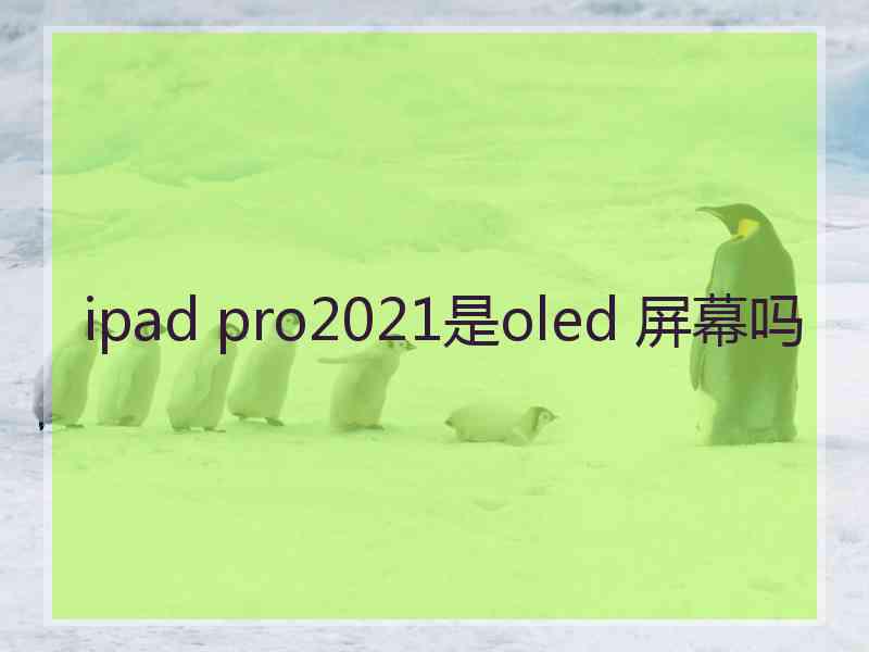 ipad pro2021是oled 屏幕吗