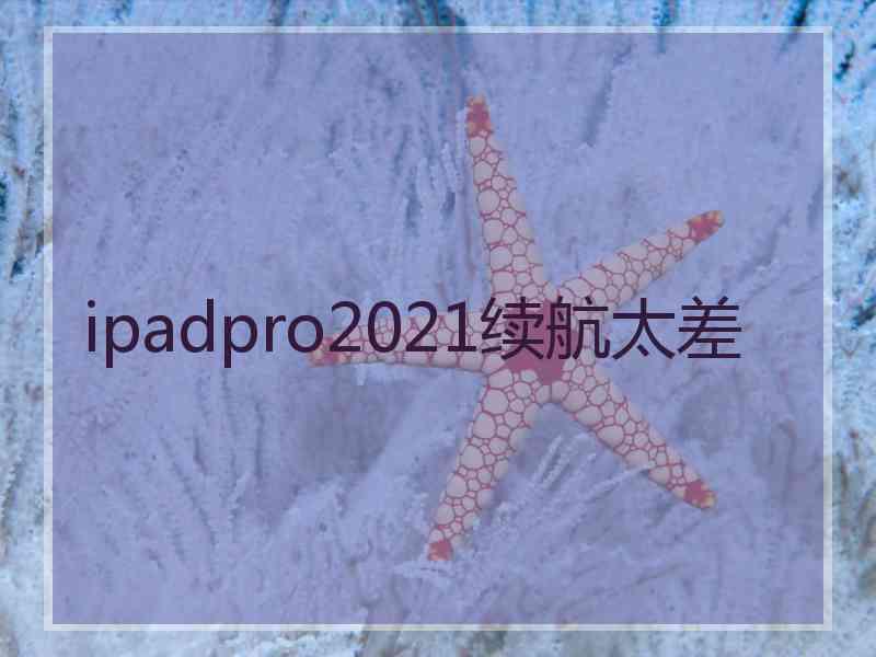 ipadpro2021续航太差