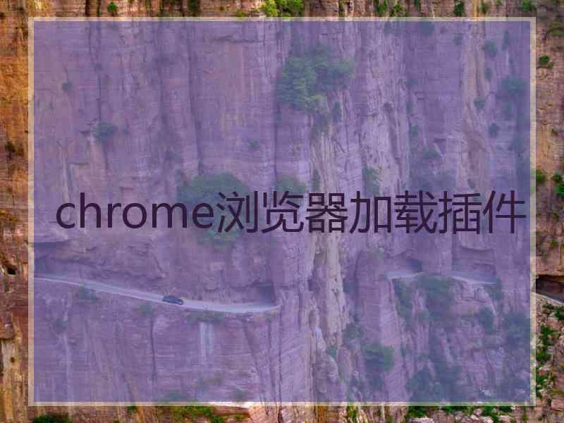 chrome浏览器加载插件