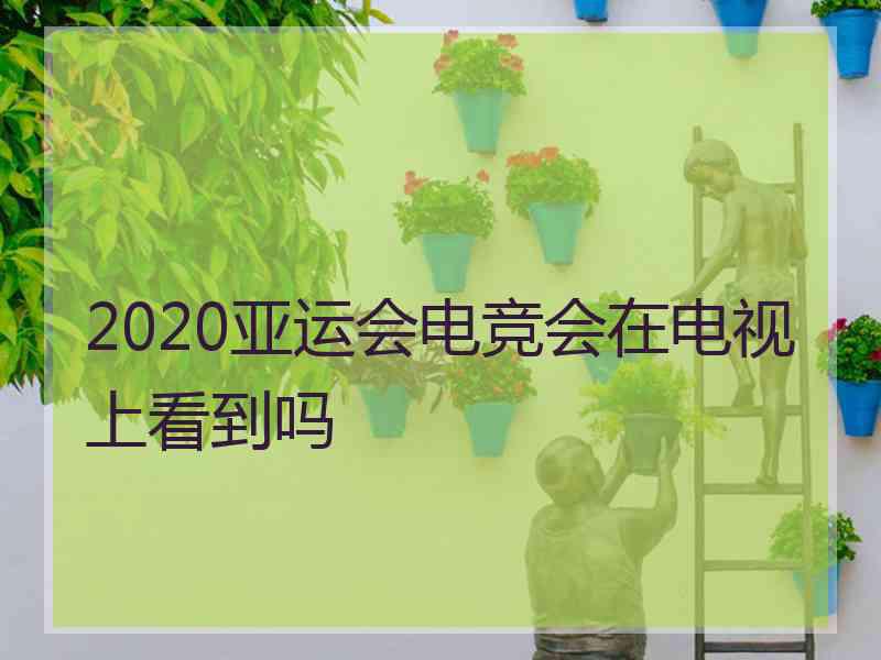 2020亚运会电竞会在电视上看到吗