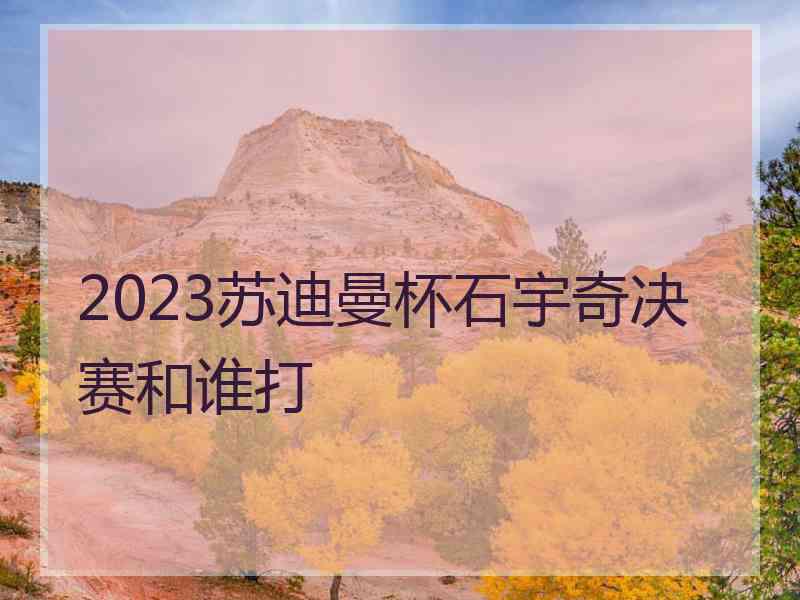 2023苏迪曼杯石宇奇决赛和谁打