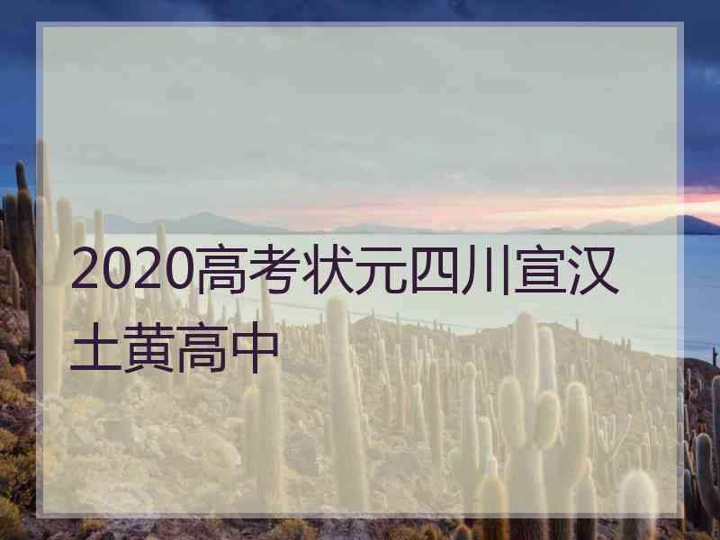 2020高考状元四川宣汉土黄高中