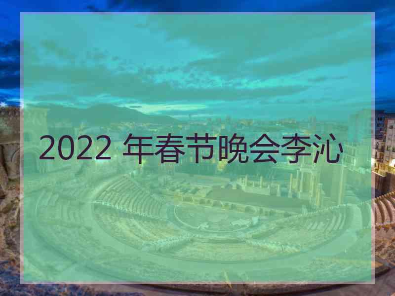 2022 年春节晚会李沁