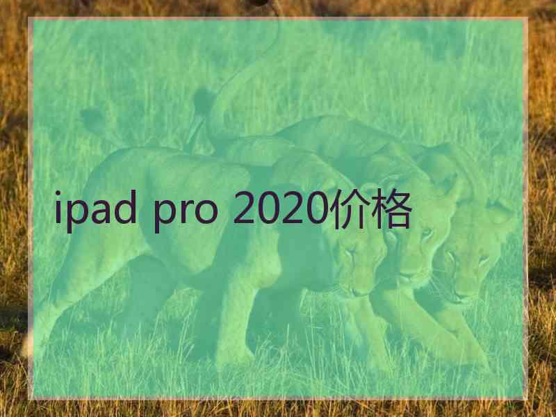 ipad pro 2020价格