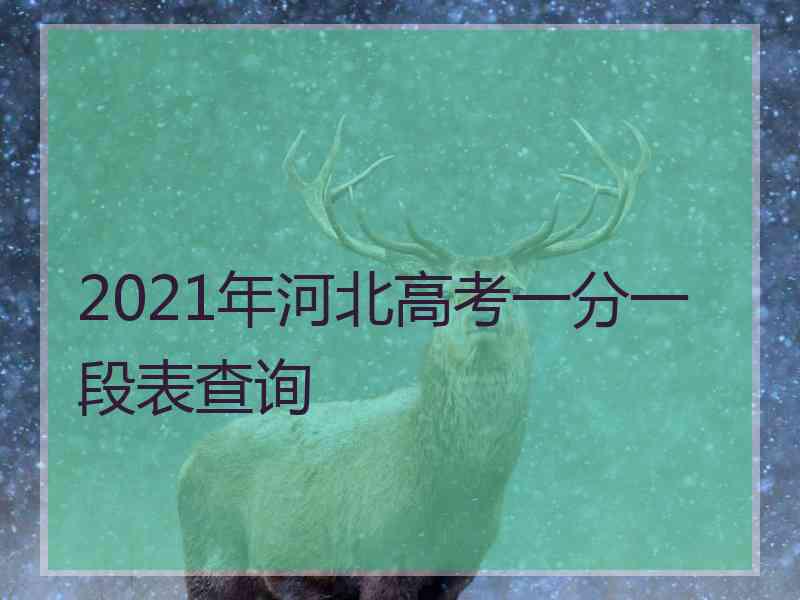 2021年河北高考一分一段表查询