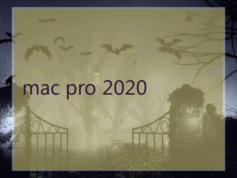 mac pro 2020