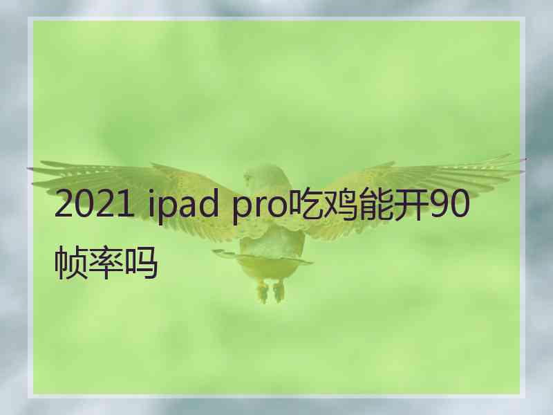 2021 ipad pro吃鸡能开90帧率吗