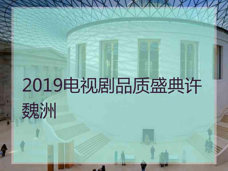 2019电视剧品质盛典许魏洲