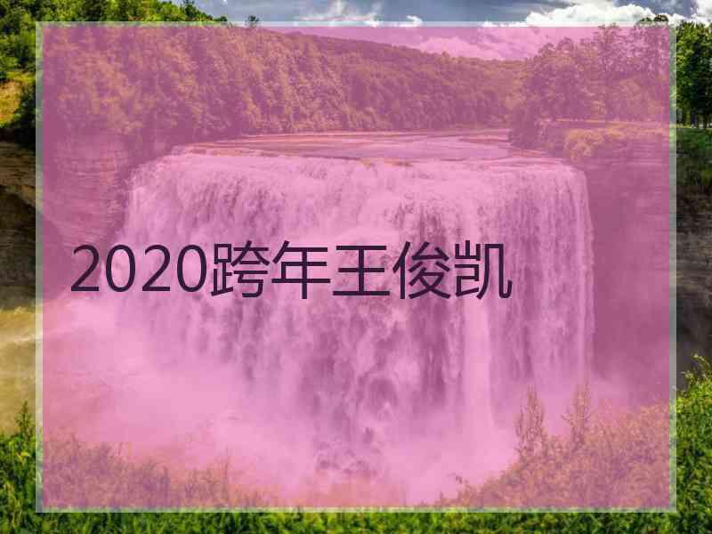 2020跨年王俊凯