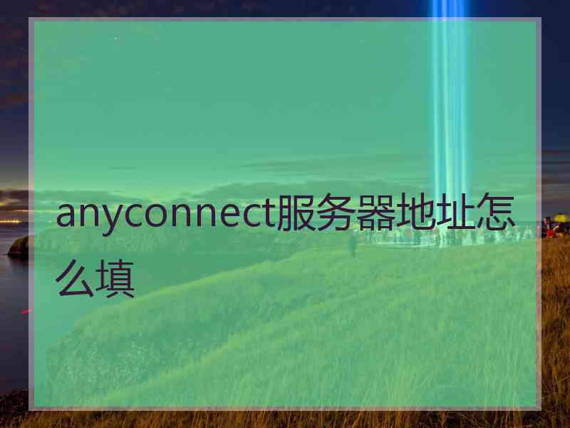 anyconnect服务器地址怎么填