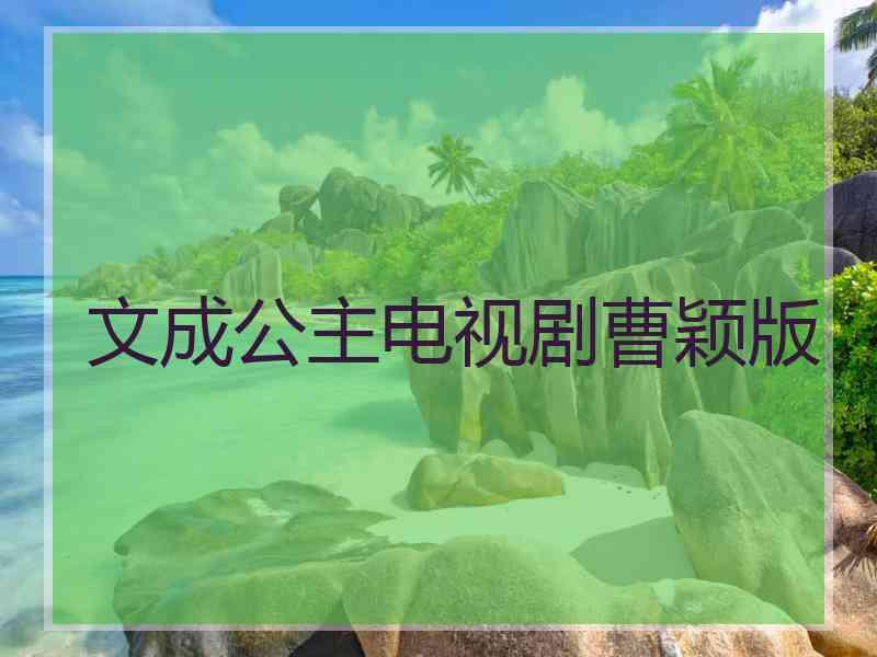 文成公主电视剧曹颖版