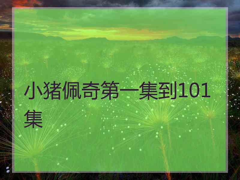 小猪佩奇第一集到101集