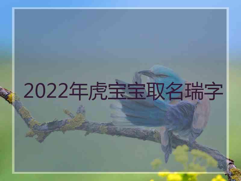 2022年虎宝宝取名瑞字