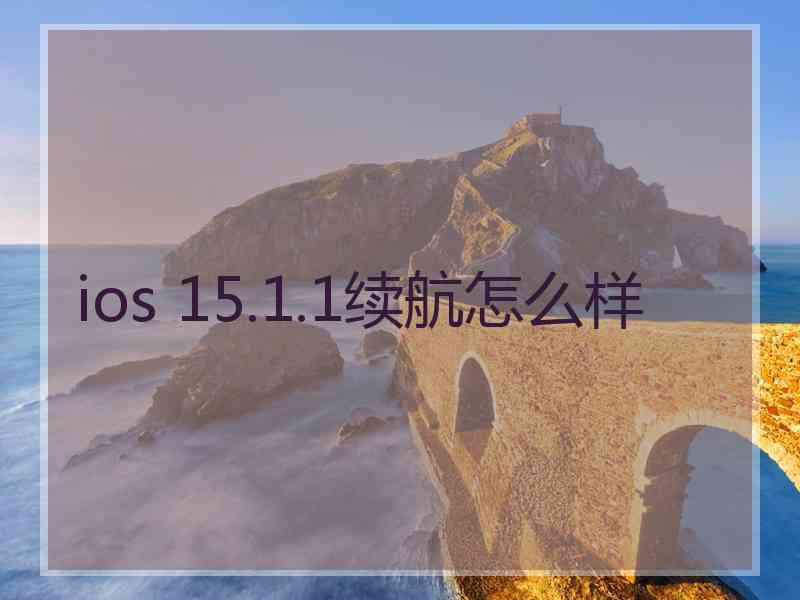 ios 15.1.1续航怎么样